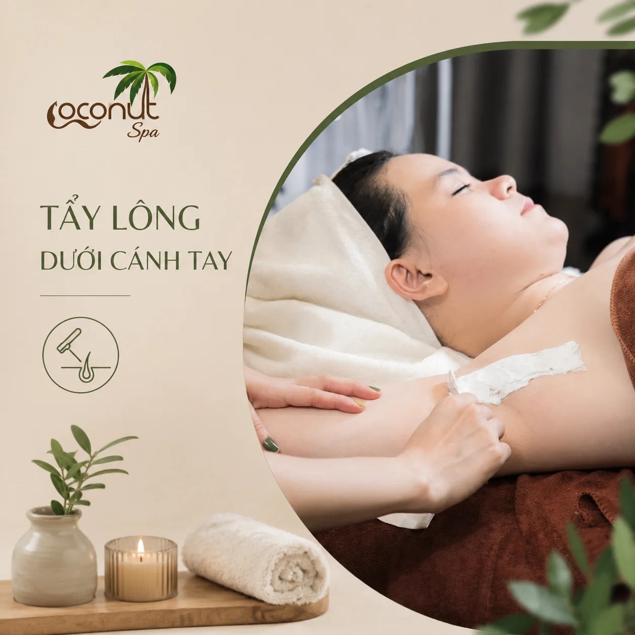 Armpit wax (Tẩy lông dưới cánh tay)